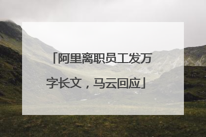 阿里离职员工发万字长文，马云回应