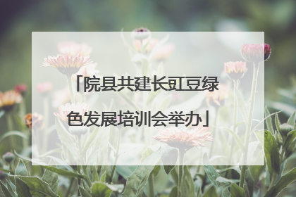 院县共建长豇豆绿色发展培训会举办
