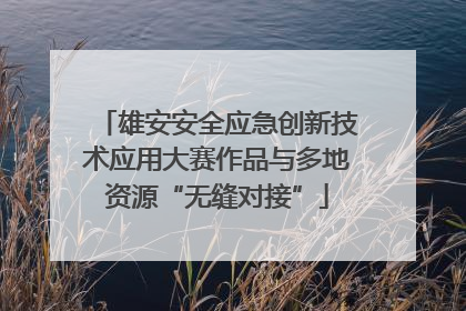 雄安安全应急创新技术应用大赛作品与多地资源“无缝对接”