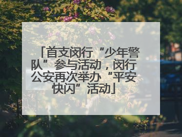 首支闵行“少年警队”参与活动，闵行公安再次举办“平安快闪”活动