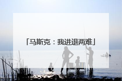 马斯克：我进退两难