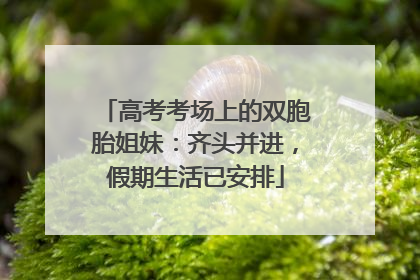 高考考场上的双胞胎姐妹：齐头并进，假期生活已安排