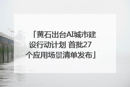 黄石出台AI城市建设行动计划 首批27个应用场景清单发布
