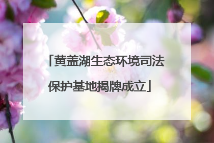 黄盖湖生态环境司法保护基地揭牌成立