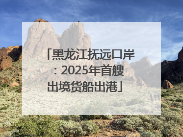 黑龙江抚远口岸：2025年首艘出境货船出港