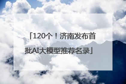 120个！济南发布首批AI大模型推荐名录