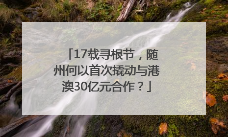 17载寻根节，随州何以首次撬动与港澳30亿元合作？