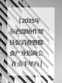 2025年东西部协作帮扶促消费暨糯食产业招商会在贞丰举行