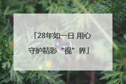 28年如一日 用心守护精彩“视”界