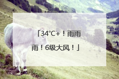 34℃+！雨雨雨！6级大风！