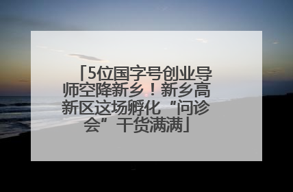 5位国字号创业导师空降新乡！新乡高新区这场孵化“问诊会”干货满满