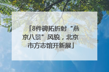8件碑拓折射“燕京八景”风貌，北京市方志馆开新展